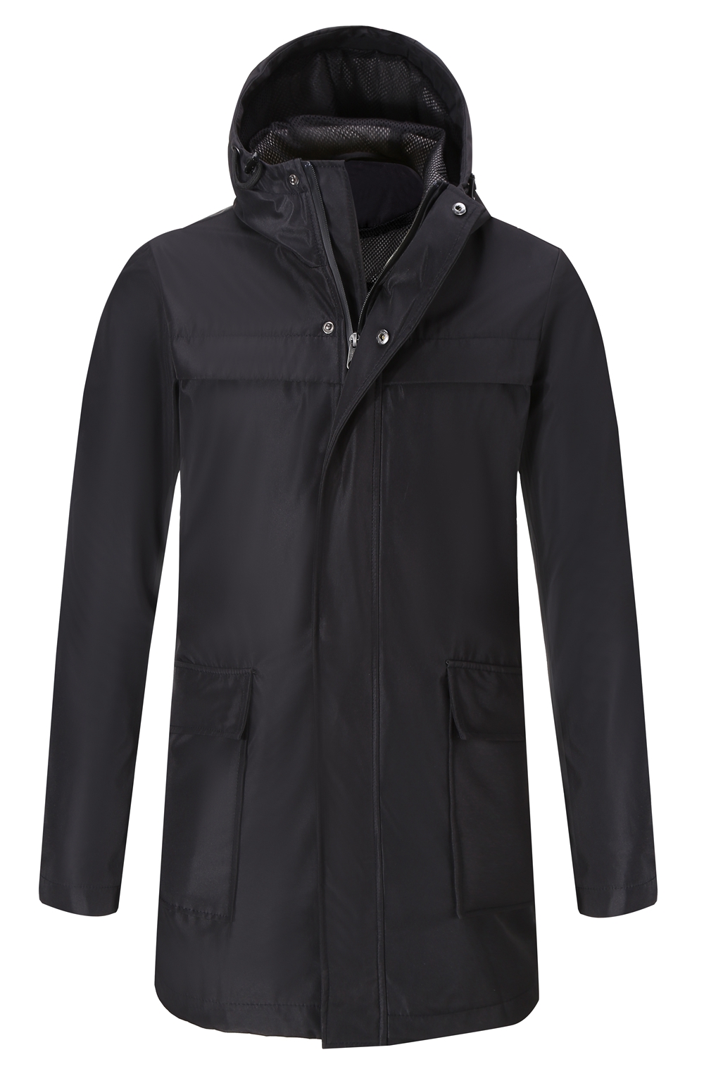 Men's Casual Jacket Waterproof Breathable Hooded Lightweight Rain ...